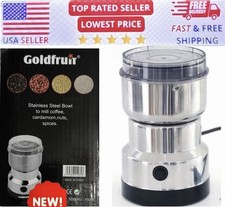 Electric Coffee Bean Grinder Nut Seed Grind Spice Crusher Mill Blender /Silver