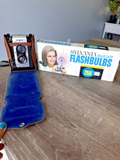 Argus Argoflex Seventy  Five TLR   120 Film Camera   Case  Blue Flash Bulbs