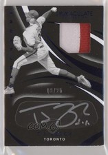 2020 Panini Immaculate Monochrome Relics Blue 8/25 TJ Zeuch #MC-TZ Auto 0c3