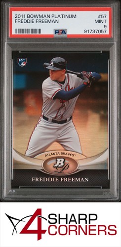 2011 BOWMAN PLATINUM #57 FREDDIE FREEMAN RC PSA 9