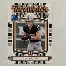 Panini 2025 Donruss Rated Rookie Throwback Jack Bech #47 Raiders NFL Football