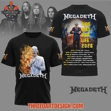 Megadeth This Was Our Life 2026 Tour All Over Print 3D T-Shirt