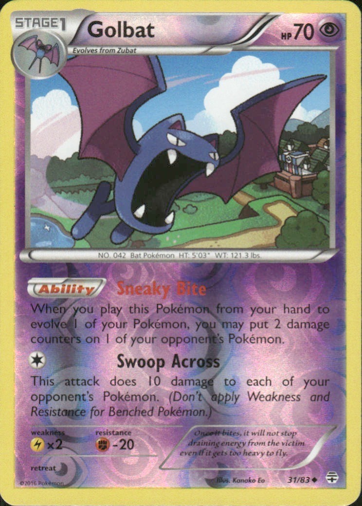 GOLBAT 31/83 GENERATIONS UNCOMMON REVERSE HOLO POKEMON KANAKO EO