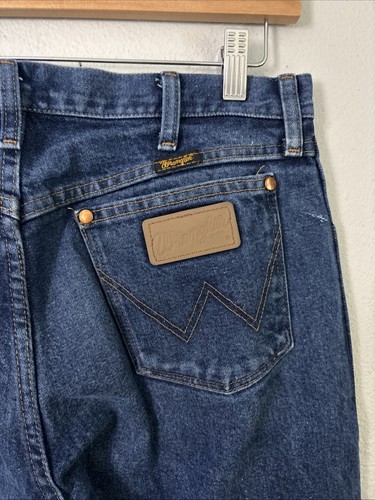 Wrangler Jeans Mens 32x30 Blue 1013MWZPW Cowboy Cut Western Dark Wash Workwear - Picture 3 of 4