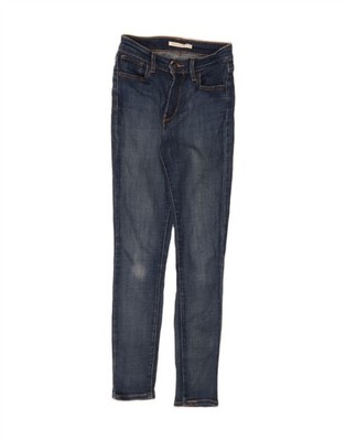 Levi's Damen 721 High Rise Skinny Jeans W26 L28 Navy Blau Baumwolle CD08