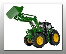 WIKING - Tracteur avec masse arrièere et chargeur 753 - JOHN DEERE 6930 - 1/3...