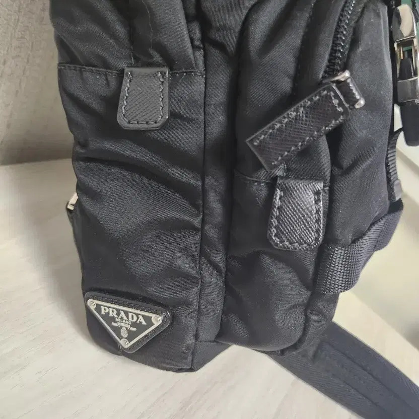 Prada Black Crossbody Bag with Pocket and Keyring thumbnail 7