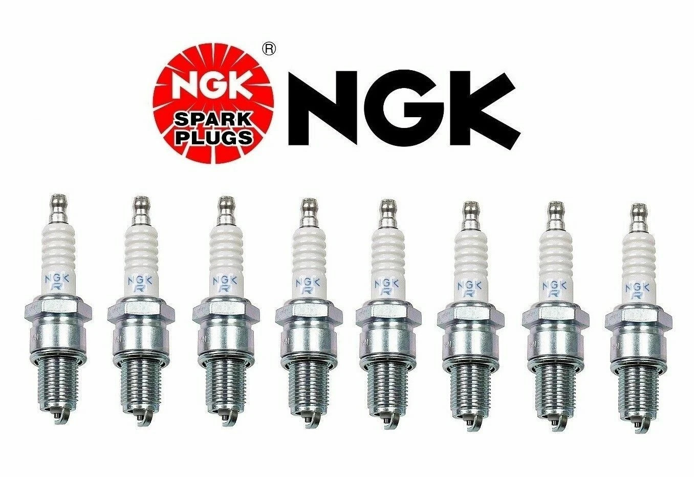 Set of 8 Spark Plug NGK Resistor New BPR2ES/2264/2015