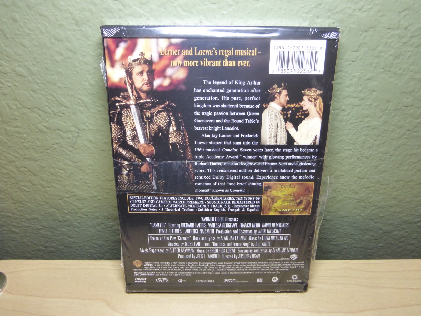 Camelot (DVD, 1997, Special Edition) Richard Harris Warner Bros Snapcase New