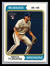 Brice Turang Rookie Milwaukee Brewers 2023 Topps Heritage #614