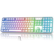 MOFII Wireless Computer Keyboard with RGB Backlit, Tri-Mode Bluetooth