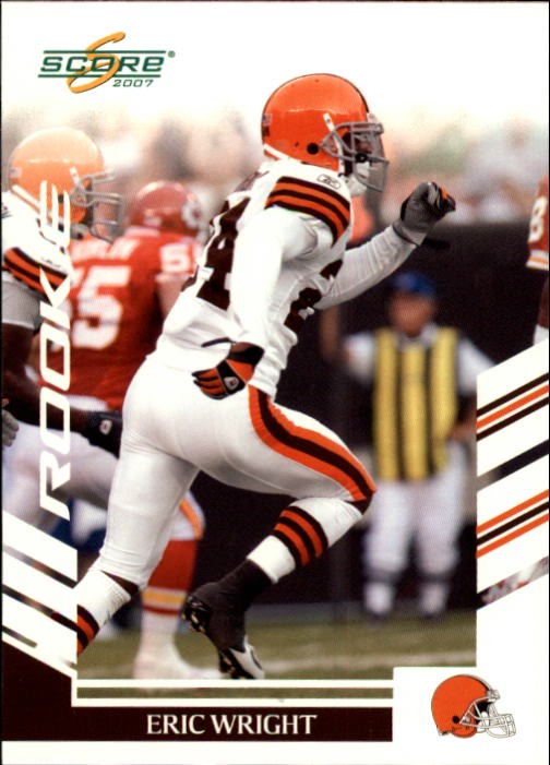 2007 Score Football Card #296 Eric Wright RC