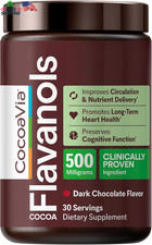 Cocoavia Cardio Health Cocoa Powder, 30 Servings, 500Mg Cocoa Flavanols, Support