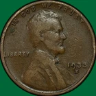 1933-D Lincoln Wheat Cent Very Fine VF Coin, Minor Corrosion #34989