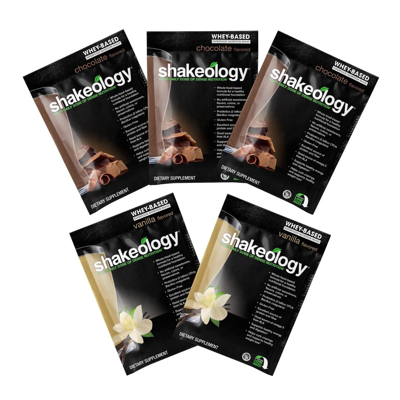 Shakeology Sampler Pack Whey Protein Powder, Gluten Free Superfood Protein Sh...