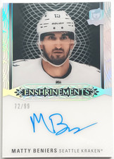 2022-23 UD The Cup Enshrinements Auto Matty Beniers /99 Seattle Kraken