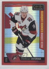 2016 O-Pee-Chee Platinum Marquee Rookies Red Prism 197/199 Christian Dvorak 04k2