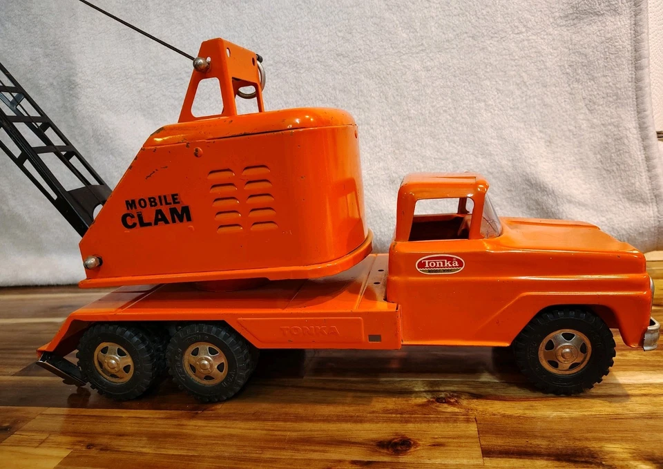 复古 20 世纪 60 年代 Tonka Mobile Clam 起重机-形状很好 — 第 2/4 张图片