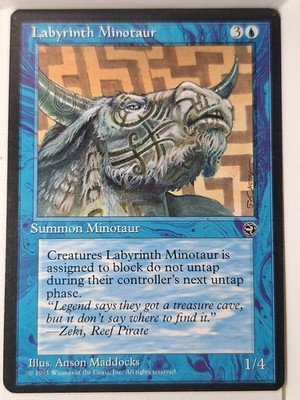 Labyrinth Minotaur (B) - Homelands - Magic the Gathering MTG Nice!