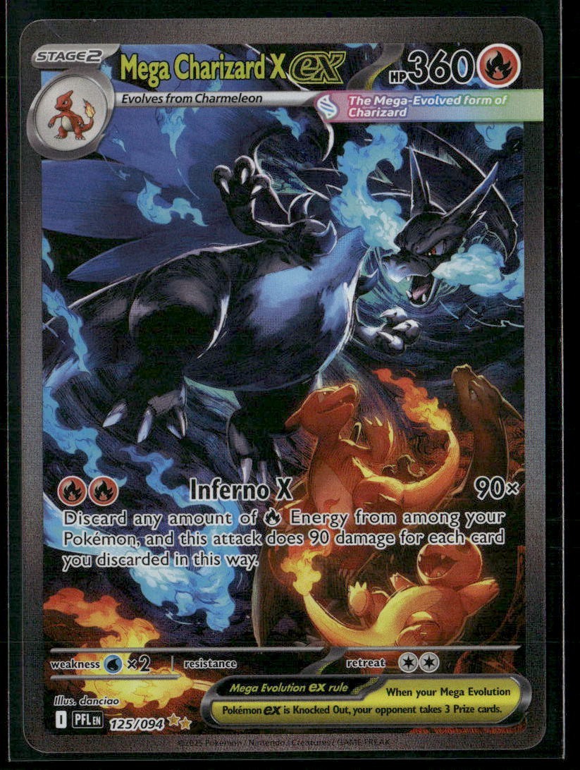 2025 Pokemon Phantasmal Flames Mega Charizard X ex Special Illustration Rare