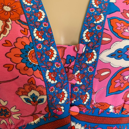 Women's 4 Boden Elsa Midi Pink Floral Print Tea Dress - Picture 4 of 8