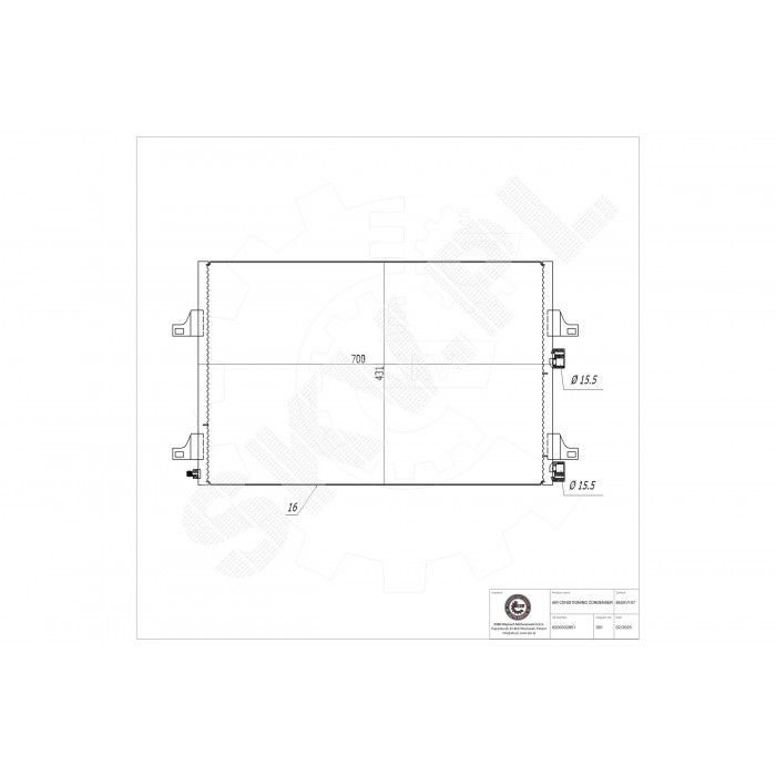 Condensateur de clim en aluminium haute dissipation pour Renault Megane II