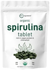 Micro Ingredients Organic Spirulina Supplement, 3000Mg Per Serving, 72