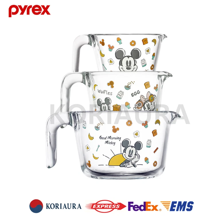 Pyrex Disney Mickey Mouse Glass Measuring Cup 250ml 500ml 1000ml