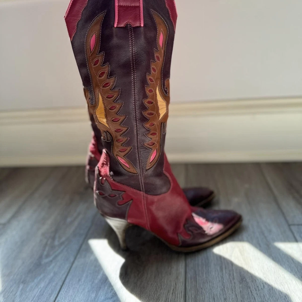 Dolce & Gabbana Multicolor Knee High Faux Fur Boots Men\'s Shoes Dolce&Gabbana Knee High Boots for Women for sale - eBay main image 3