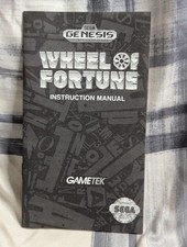 Wheel of Fortune Sega Genesis Instruction Manual Authentic Original Booklet