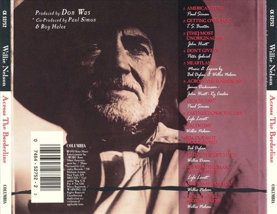 WILLIE NELSON ACROSS THE BORDERLINE NEW CD