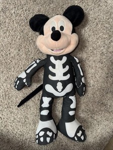 Disney Halloween Mickey Mouse Skeleton 24" Plush Holiday Decoration