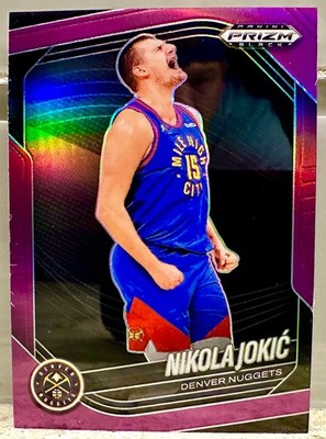 JERSEY # MATCH! 2024-25 Panini Prizm Black Nikola Jokic Purple 15/99! NUGGETS!