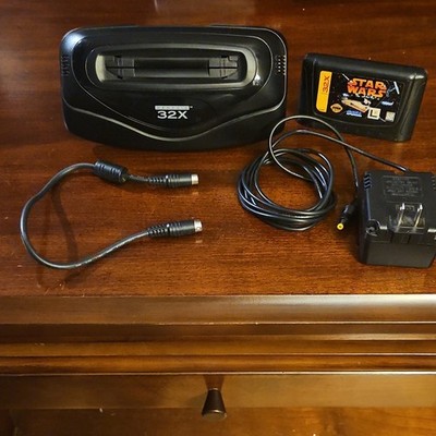 SEGA Genesis 32X Console Black with Star Wars Arcade, Cables, Power Adapter