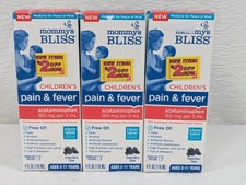 Mommy's Bliss Children's Pain Fever Acetaminophen 4 fl oz - 3 Pack - exp 08/26