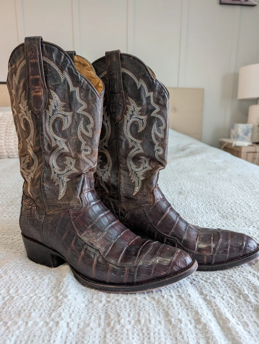 Bottes Cowboy J.B. Dillon En Cuir De Chèvre - Marron, Pointure 6.5 (femme)
