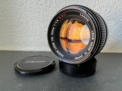 Canon FD 50mm f/1.4 S.S.C. Objektiv 1,4/50 SSC Lichtriese Prime Lens (Lesen!)