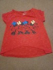 Disney MINNIE Mouse Girls L/G 10/12 Top Red Sparkling Bows — photo 1