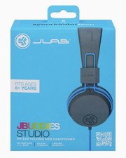 JLab JBuddies Studio On-Ear Folding Kids WIRED Headphones - New