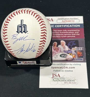 Bryce Miller & Logan Gilbert Signed Mariners City Connect Baseball Auto