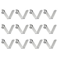 12pcs 42x10.5mm Single Button V-Shaped Paddle Snap Spring Clips Solid Head