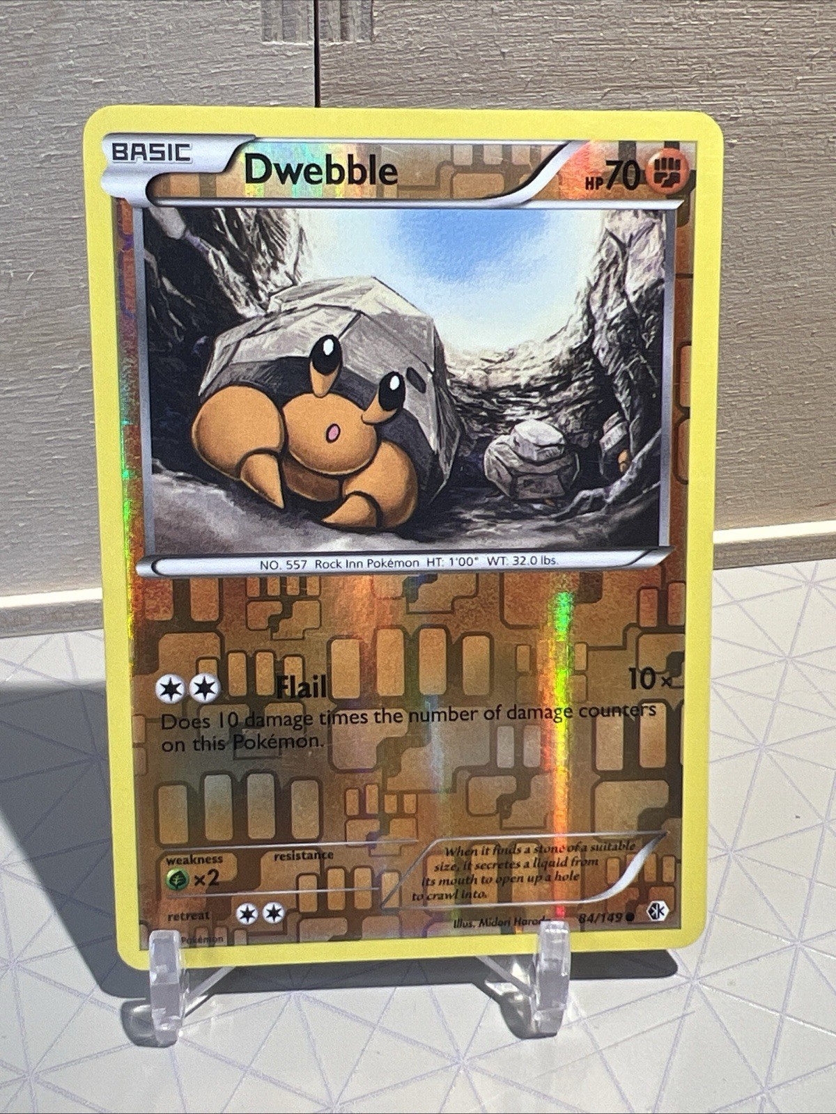 Dwebble 84/149 Pokémon TCG Boundaries Crossed Reverse Holo NM