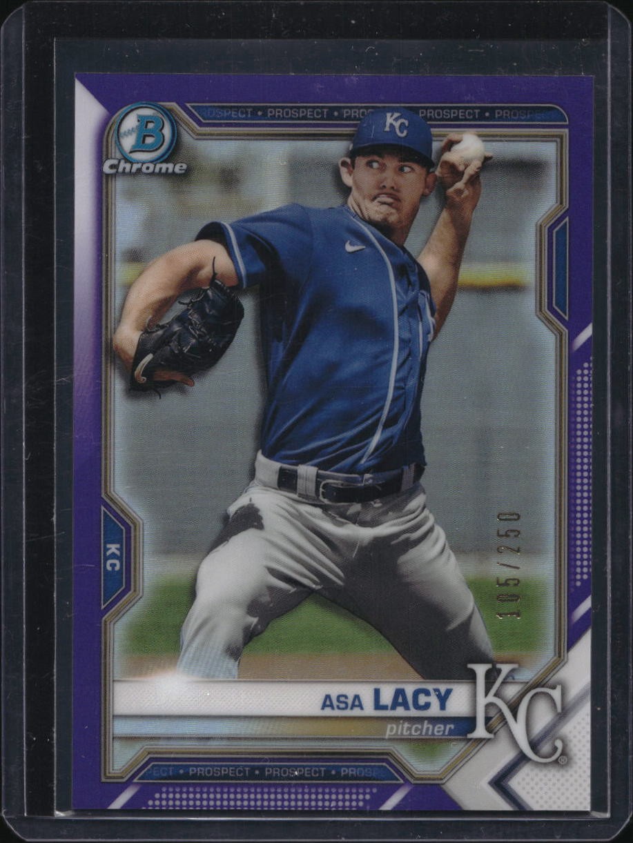 2021 Bowman Chrome #BCP-194 Asa Lacy Prospects Purple Refractor #/250