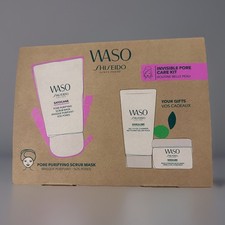 Shiseido WASO Pore Purifying Hydrating Scrub Mask Cleanser Moisturizer Set