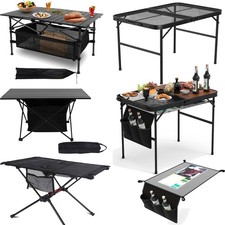 Portable Folding Camping Table Height Adjustable Picnic BBQ Table