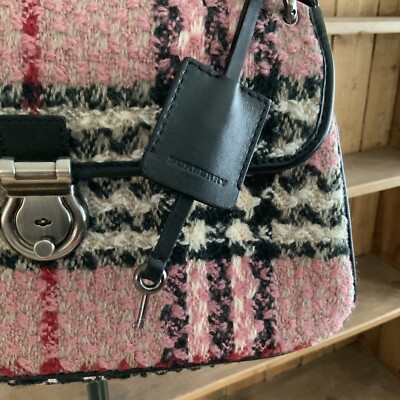 RARE# Vintage Burberry Pink Handbag With Key Lock!!! | eBay