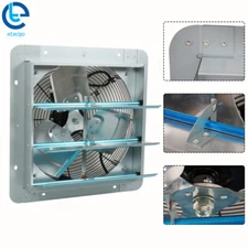 10"12"14"16"20" Shutter Exhaust Fan High Speed Aluminum Wall Mounted Garage Shop