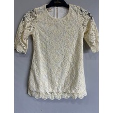 April Girl Cream Lace Special Occasion Dress Girls Size 130 6 Lined