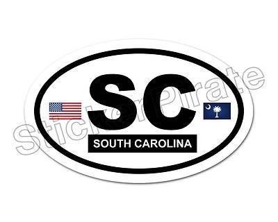 Sc Car Sticker * Oval Car Magnet SC South Carolina Flags Magnetic Bumper Sticker | eBay