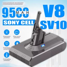 9500mAh V8 Battery for Dyson V8 Absolute Animal Motorhead Fluffy Cord-Free SV10